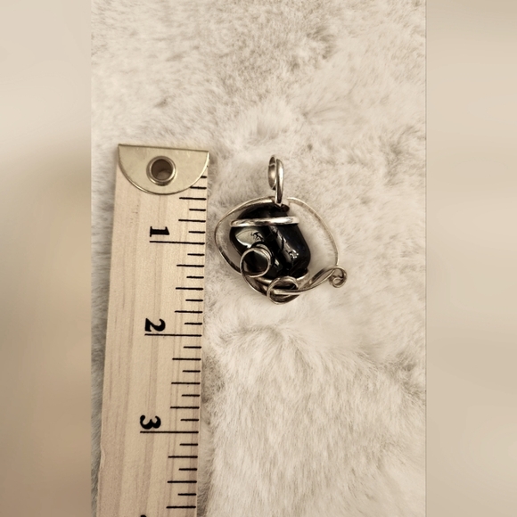 Black Tourmaline and Silver Pendant - Picture 5 of 7